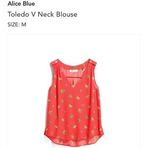 Alice Blue Toledo V-Neck Lemon Blouse